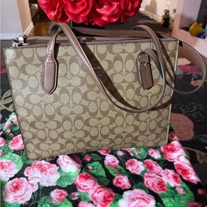 Coach Brown Signature Shoulder Bag